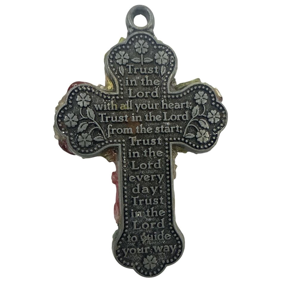 Tiffany Lee Designs Handmade Cross Pendant Semi Precious Stones Y2K Art - Picture 2 of 5